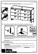 Предварительный просмотр 7 страницы Birlea ARLO 6 DRAWER CHEST Assembly Instructions Manual