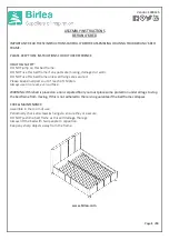 Предварительный просмотр 1 страницы Birlea BERLIN 4’6 BED Assembly Instructions