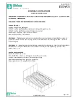 Birlea BERLIN OTTOMAN 4’6 Assembly Instructions предпросмотр