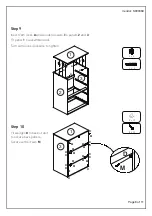 Предварительный просмотр 8 страницы Birlea CONRAD 4 DRAWER NARROW CHEST SILVER OAK Assembly Instructions Manual