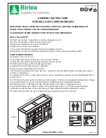 Предварительный просмотр 1 страницы Birlea CORONA 2 DOOR 5 DRW SIDEBOARD Assembly Instructions Manual