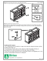 Предварительный просмотр 12 страницы Birlea CORONA 2 DOOR 5 DRW SIDEBOARD Assembly Instructions Manual