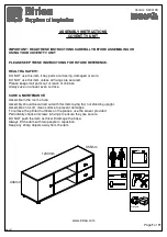 Предварительный просмотр 3 страницы Birlea COVENT TV UNIT Assembly Instructions Manual