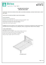 Предварительный просмотр 1 страницы Birlea Denver 4' Bed Ivory Assembly Instructions