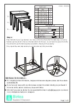 Предварительный просмотр 2 страницы Birlea DORSET NESTING TABLE S000256 Assembly Instructions