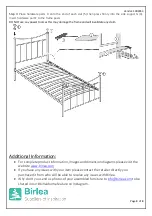 Предварительный просмотр 3 страницы Birlea EMILY 3’ BED Assembly Instructions