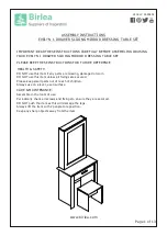 Предварительный просмотр 2 страницы Birlea EVELYN Assembly Instructions Manual