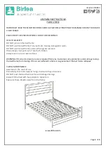 Предварительный просмотр 1 страницы Birlea Faro Bed Assembly Instructions