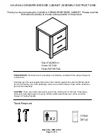 Birlea HAVANA 2 DRAWER BEDSIDE CABINET Assembly Instructions Manual предпросмотр