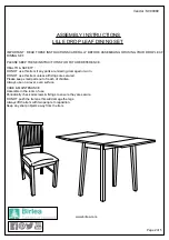 Предварительный просмотр 2 страницы Birlea Lille Drop Leaf Dining Set Assembly Instructions