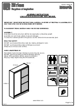 Предварительный просмотр 3 страницы Birlea LYNX 2 DOOR SLIDING ROBE WITH MIRRIOR Assembly Instructions Manual