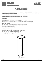 Предварительный просмотр 1 страницы Birlea LYNX 2 DOOR WARDROBE Assembly Instructions Manual