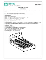 Предварительный просмотр 1 страницы Birlea MAYFAIR 5' BED Assembly Instructions Manual