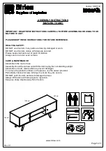 Preview for 3 page of Birlea MILFORD TV UNIT Assembly Instructions Manual