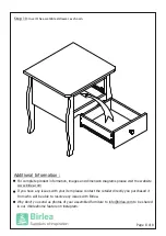 Предварительный просмотр 9 страницы Birlea PARIS 1 DRAWER BEDSIDE Assembly Instructions Manual