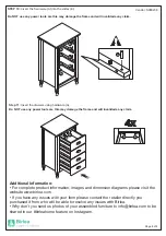 Предварительный просмотр 9 страницы Birlea PEMBROKE 4 DRAWER NARROW CHEST PINE Assembly Instructions Manual