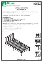 Birlea RIO 3 BED FRAME Assembly Instructions Manual предпросмотр