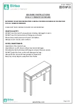 Предварительный просмотр 1 страницы Birlea SEVILLE S000331 Assembly Instructions