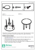 Предварительный просмотр 3 страницы Birlea SIRKKA COFFEE TABLE Assembly Instructions