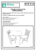 Предварительный просмотр 2 страницы Birlea SOMERSET DINING SET Assembly Instructions