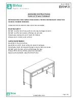 Предварительный просмотр 1 страницы Birlea Valencia 2 Drawer Sideboard Assembly Instructions