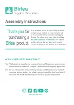 Предварительный просмотр 1 страницы Birlea WINCHESTER NEST OF TABLES Assembly Instructions Manual