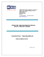 BIRMINGHAM GARAGE & INDUSTRIAL DOORS Industrial Door Operating And Maintenance Manual preview