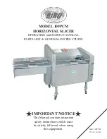 Предварительный просмотр 1 страницы BIRO 109PCM Operating And Service Manual