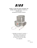 BIRO 3000 Operation & Service Manual предпросмотр