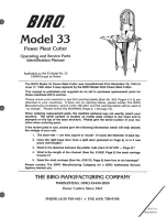 Preview for 1 page of BIRO 33 Operating And Service Parts