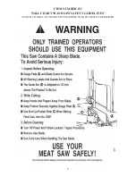 Preview for 11 page of BIRO 3334SS Operating And Service Manual