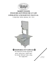 Предварительный просмотр 1 страницы BIRO 44SSFH Operating And Service Manual