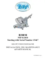 Предварительный просмотр 1 страницы BIRO B300m Installation - Use - Maintenance