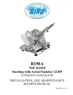 Предварительный просмотр 1 страницы BIRO B350A Installation - Use - Maintenance