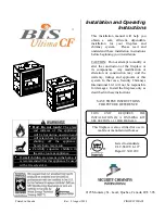 Предварительный просмотр 1 страницы BIS Ultima CF Installation And Operating Instructions Manual