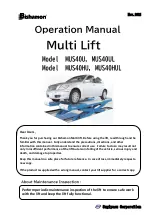 Bishamon Multi Lift MUS40HU Operation Manual preview