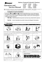 Preview for 1 page of Bishamon ST30EWW Operation And Service Manual