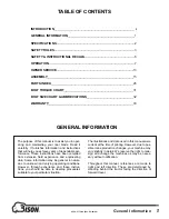 Preview for 3 page of Bison NVH-150-T Operator'S Manual