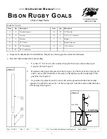 Bison Rugby Goals Instruction Manual предпросмотр