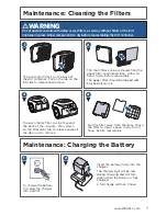 Предварительный просмотр 9 страницы Bissell 2001 SERIES User Manual