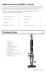 Предварительный просмотр 3 страницы Bissell 3-IN-1 Turbo Vac 2610 Series User Manual