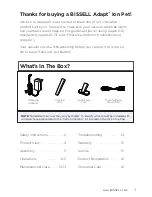 Предварительный просмотр 3 страницы Bissell ADAPT ION PET 2286 SERIES User Manual