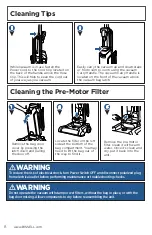 Preview for 8 page of Bissell Cleanview 20191 Series User Manual