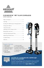 Предварительный просмотр 1 страницы Bissell CLEANVIEW PET SLIM 2903 Series Manual