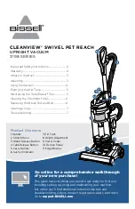 Предварительный просмотр 1 страницы Bissell CLEANVIEW SWIVEL PET REACH Quick Start Manual