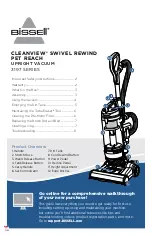 Bissell CLEANVIEW SWIVEL REWIND PET REACH Manual предпросмотр