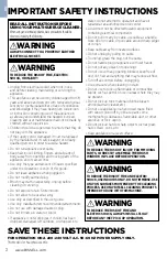 Preview for 2 page of Bissell CrossWave 1713 SERIES User Manual