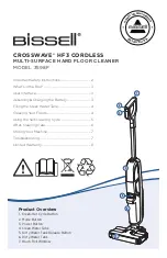 Предварительный просмотр 1 страницы Bissell CROSSWAVE HF3 3598F Manual