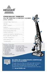 Предварительный просмотр 1 страницы Bissell CROSSWAVE Premier 2304 Series Manual