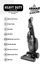 Bissell Heavy Duty Vacuum User Manual предпросмотр